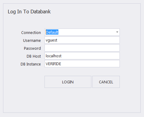 The vguest account does not need a password to read data from the database
